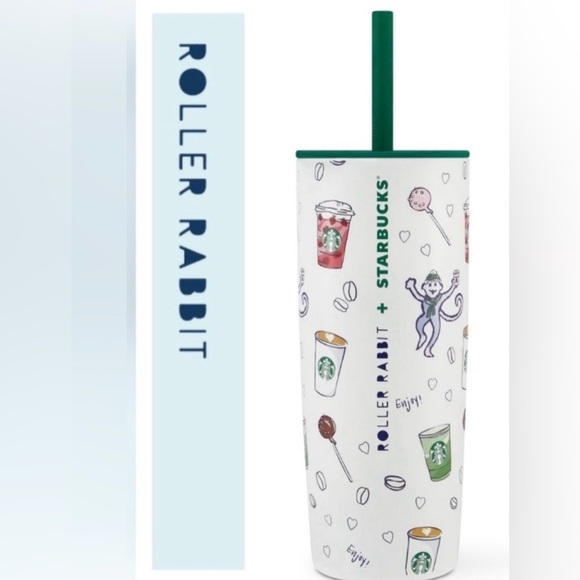 Starbucks | Other | New Starbucks Roller Rabbit 24oz Tumbler W Green ...